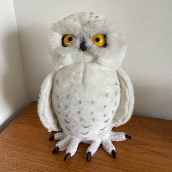 Snowy Owl Plush White Yellow Eyes Standing 15” Plushie (2000) Discovery Channel - Picture 2 of 11